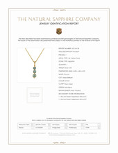 0.50 Ct. Green Sapphire Accent Stones Pendant, 14K Yellow Gold Scan Report