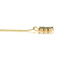 0.50 Ct. Green Sapphire Accent Stones Pendant, 14K Yellow Gold Image
