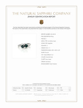 1.11 Ct. Greenish Blue Sapphire Accent Stones Ring, 14K White Gold Scan Report