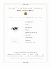 1.11 Ct. Greenish Blue Sapphire Accent Stones Ring, 14K White Gold Scan Report