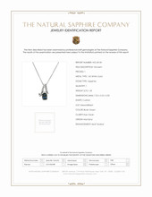1.45 Ct. Sapphire Natural Diamond Accent Stones Pendant, 14K White Gold Scan Report