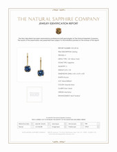1.03 Ct.Tw. Greenish Blue Sapphire Drops Earrings, 14K Yellow Gold Scan Report