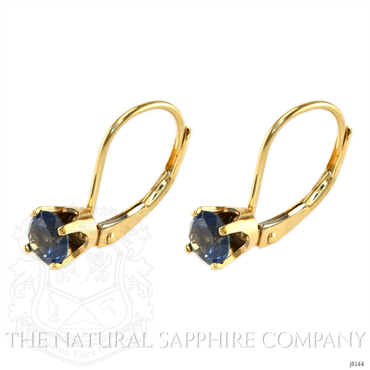 1.03 Ct.Tw. Greenish Blue Sapphire Hoops Earrings, 14K Yellow Gold