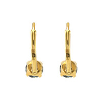 1.03 Ct.Tw. Greenish Blue Sapphire Drops Earrings, 14K Yellow Gold Image