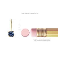 1.03 Ct.Tw. Greenish Blue Sapphire Drops Earrings, 14K Yellow Gold Image