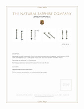 2.50 Ct.Tw. Multi Color Sapphire Accent Stones Earrings, 14K White Gold Appraisal