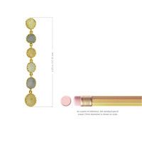 16.98 Ct.Tw. Multi Color Sapphire Antique Style Earrings, 18K Yellow Gold Image