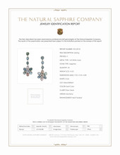 14.23 Ct.Tw.Total Carat Weight Multi Color Sapphire Antique Style Earrings, 14K White Gold Scan Report
