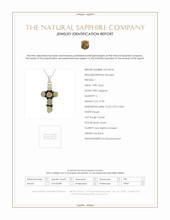 37.00 Ct. Bluish Green Sapphire Accent Stones Pendant, Silver Scan Report
