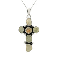 37.00 Ct. Bluish Green Sapphire Accent Stones Pendant, Silver Video