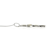 37.00 Ct. Bluish Green Sapphire Accent Stones Pendant, Silver Image