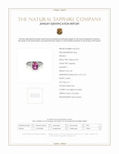 2.22 Ct. Sapphire Natural Diamond Three Stone Ring, Platinum 950 Scan Report