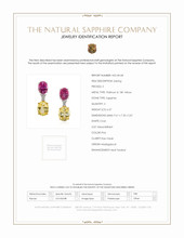 6.57 Ct.Tw.Total Carat Weight Sapphire Sapphire Accent Stones Earrings, Platinum & 18K Yellow Scan Report