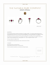 1.42 Ct. Ruby Natural Diamond Pave Ring, Platinum 950 Appraisal