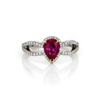 1.42 Ct. Ruby Natural Diamond Pave Ring, Platinum 950 Video