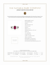 1.54 Ct. Ruby Natural Diamond Pave Ring, Platinum 950 Scan Report