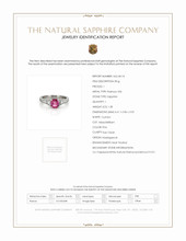 1.38 Ct. Pink Sapphire and Natural Diamond Pave Ring, Platinum 950 Scan Report