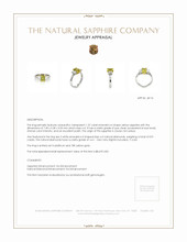 1.37 Ct. Yellow Sapphire and Natural Diamond Three Stone Ring, Platinum & 18K Yellow Appraisal