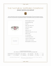 1.29 Ct. Sapphire Natural Diamond Three Stone Ring, Platinum 950 Scan Report