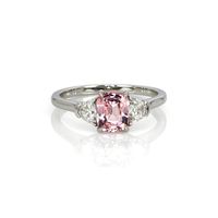 1.29 Ct. Sapphire Natural Diamond Three Stone Ring, Platinum 950 Video