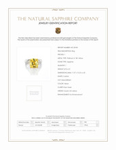 6.51 Ct. Sapphire Natural Diamond Three Stone Ring, Platinum & 18K Yellow Scan Report