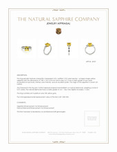 2.52 Ct. Yellow Sapphire and Natural Diamond Three Stone Ring, Platinum & 18K Yellow Appraisal