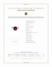 5.88 Ct. Sapphire Natural Diamond Three Stone Ring, Platinum 950 Scan Report