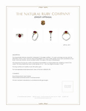1.76 Ct. Ruby Natural Diamond Three Stone Ring, Platinum & 18K Yellow Appraisal