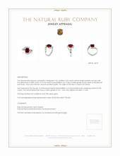 3.36 Ct. Ruby Natural Diamond Antique Style Ring, Platinum & 18K Yellow Appraisal