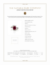 3.36 Ct. Ruby Natural Diamond Antique Style Ring, Platinum & 18K Yellow Scan Report