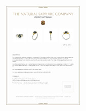 2.44 Ct. Green Sapphire and Yellow Natural Diamond Three Stone Ring, Platinum & 18K Yellow Appraisal