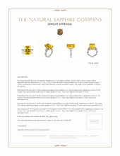 20.26 Ct. Yellow Sapphire and Natural Diamond Antique Style Ring, Platinum & 18K Yellow Appraisal