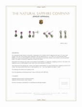 2.10 Ct.Tw.Total Carat Weight Sapphire Sapphire Accent Stones Earrings, Platinum 950 Appraisal