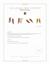 10.16 Ct.Tw. Ruby Accent Stones Earrings, 18K Yellow Gold Appraisal