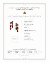 10.16 Ct.Tw. Ruby Accent Stones Earrings, 18K Yellow Gold Scan Report
