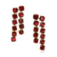 10.16 Ct.Tw. Ruby Accent Stones Earrings, 18K Yellow Gold Video