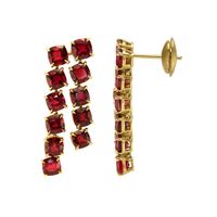 10.16 Ct.Tw. Ruby Accent Stones Earrings, 18K Yellow Gold Image