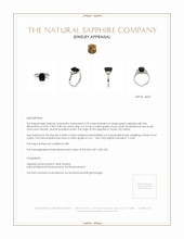 3.79 Ct. Green Sapphire and Natural Diamond Three Stone Ring, Platinum 950 Appraisal