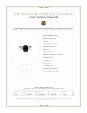 3.79 Ct. Sapphire Natural Diamond Three Stone Ring, Platinum 950 Scan Report