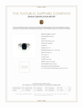 3.79 Ct. Green Sapphire and Natural Diamond Three Stone Ring, Platinum 950 Scan Report