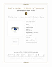 1.05 Ct. Blue Sapphire Bezel Ring, 14K White Gold Scan Report