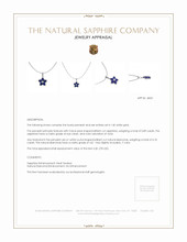 0.89 Ct. Blue Sapphire and Natural Diamond Accent Stones Pendant, 14K White Gold Appraisal