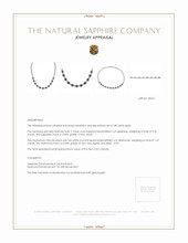 5.32 Ct. Blue Sapphire and Natural Diamond Necklace, 18K White Gold Appraisal