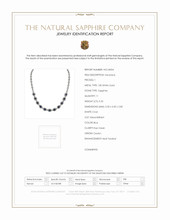 5.32 Ct. Blue Sapphire and Natural Diamond Necklace, 18K White Gold Scan Report