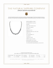 5.32 Ct. Blue Sapphire and Natural Diamond Necklace, 18K White Gold Scan Report