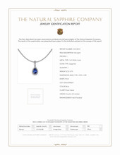 0.75 Ct. Sapphire Natural Diamond Pave Pendant, 14K White Gold Scan Report