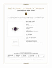 2.41 Ct. Violet Sapphire and Natural Diamond Pave Ring, 14K White & Rose Scan Report