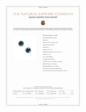 1.00 Ct.Tw.Total Carat Weight Greenish Blue Sapphire and Natural Diamond Pave Earrings, 18K White Gold Scan Report