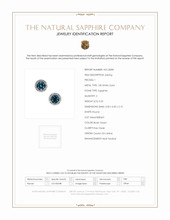 0.55 Ct.Tw.Total Carat Weight Sapphire Natural Diamond Pave Earrings, 18K White Gold Scan Report