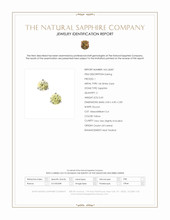 0.60 Ct.Tw.Total Carat Weight Yellow Sapphire Studs Earrings, 14K White Gold Scan Report